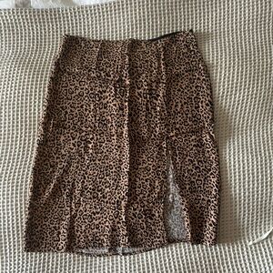 Reformation Leopard Skirt